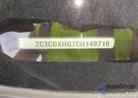 2012 Dodge Charger Sxt из США, поврежденный, VIN 2C3CDXHG7CH149716